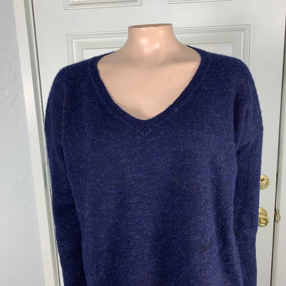 Peruvian Connection Heather Sweater S Alpaca Scoop Solid Knit Long sleeve P17 - Picture 2 of 8